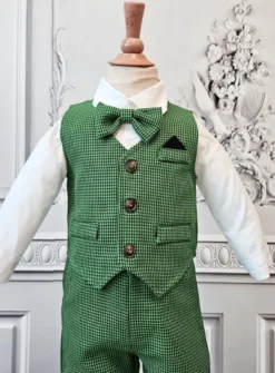 Tenue de cérémonie petit garçon verte
