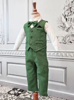 Tenue de cérémonie petit garçon verte