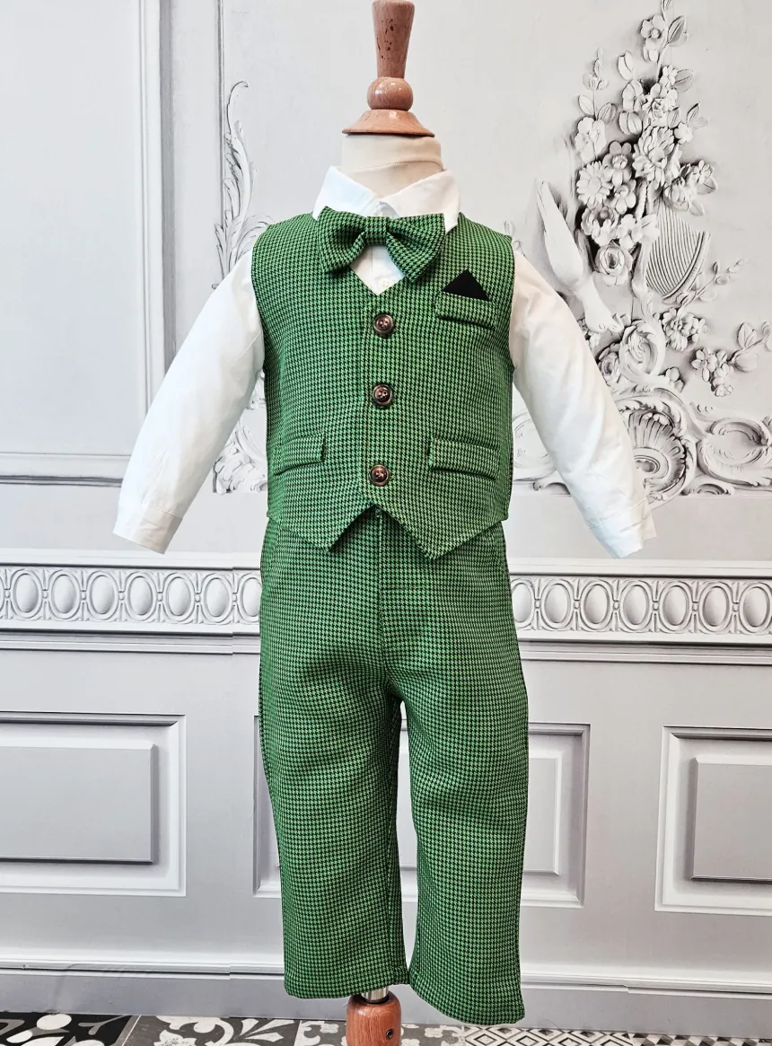 Tenue de cérémonie petit garçon verte