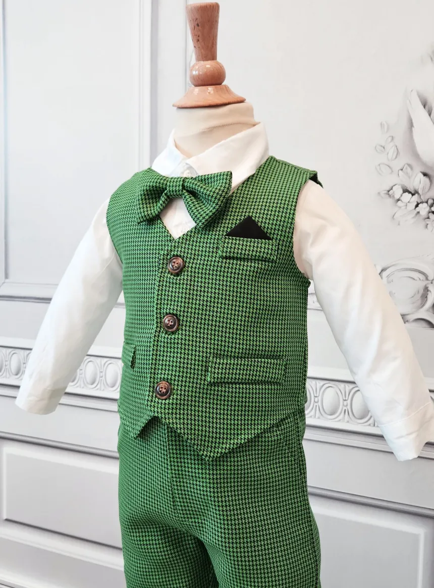 Tenue de cérémonie petit garçon verte