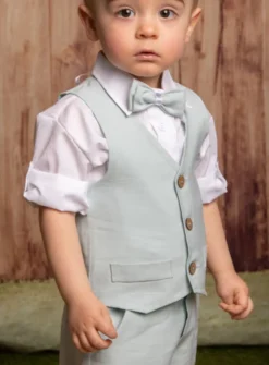 Tenue de cérémonie vert pastel garçon été Collection Songe