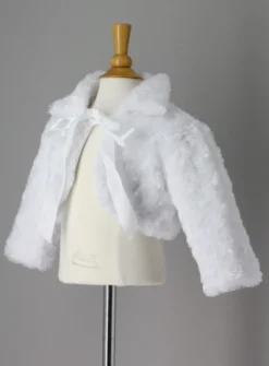 Veste blanche baptême fille