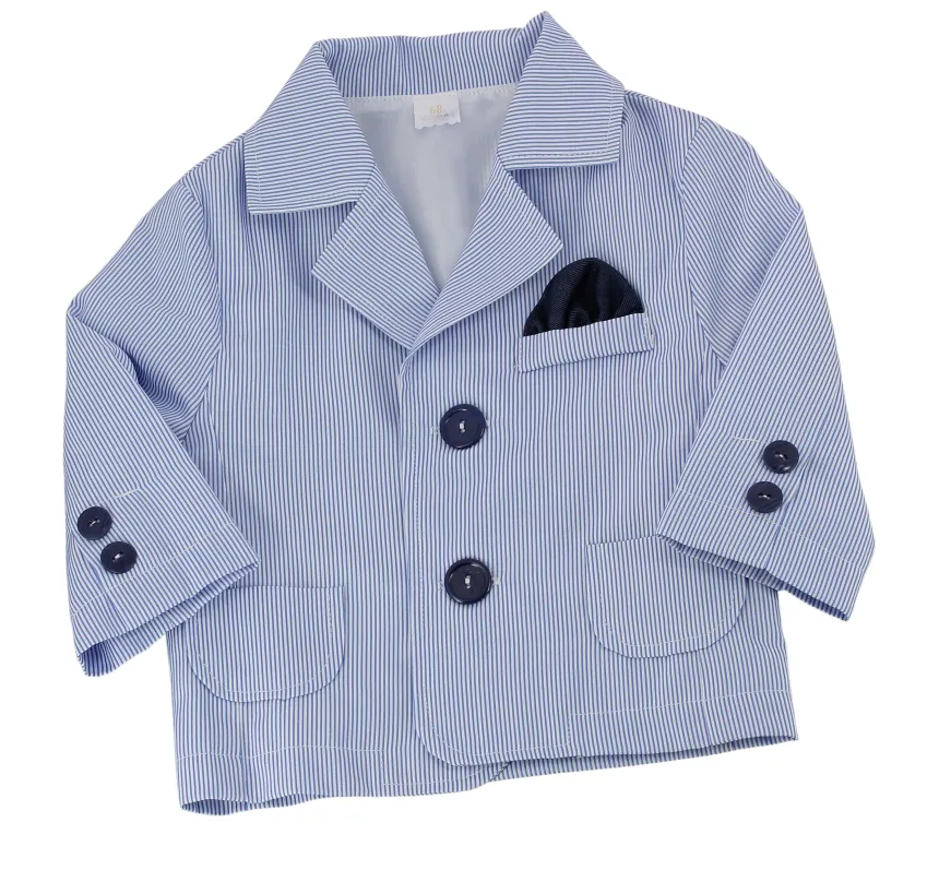 Veste costume bébé et garçon rayée