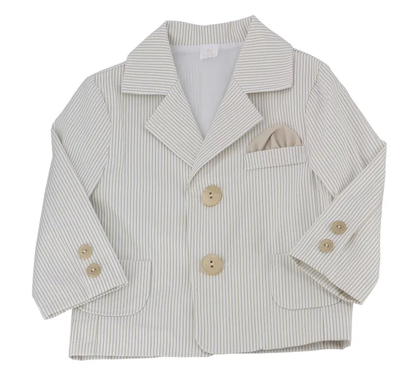 Veste costume bébé et garçon rayée