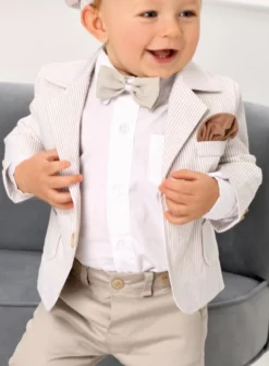 Veste costume bébé et garçon rayée