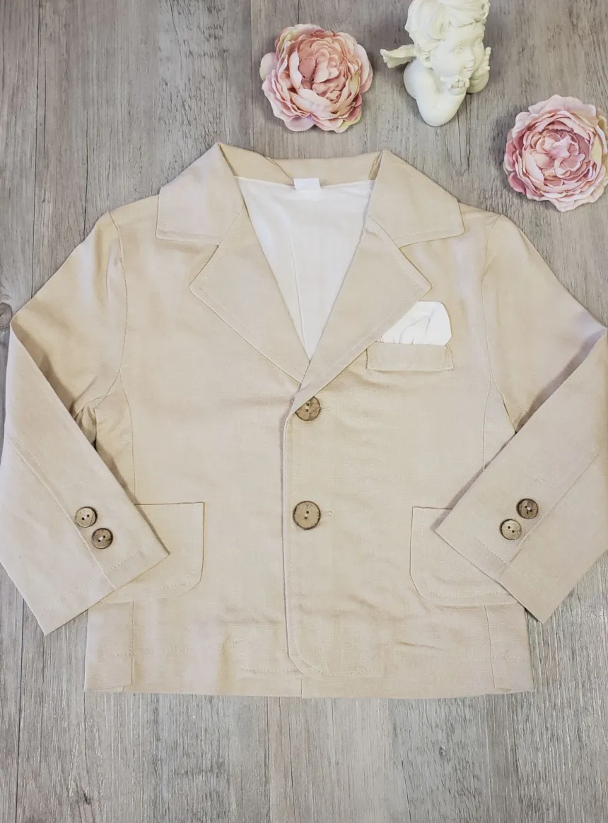 Veste costume bébé ou garçon Lin Edouard