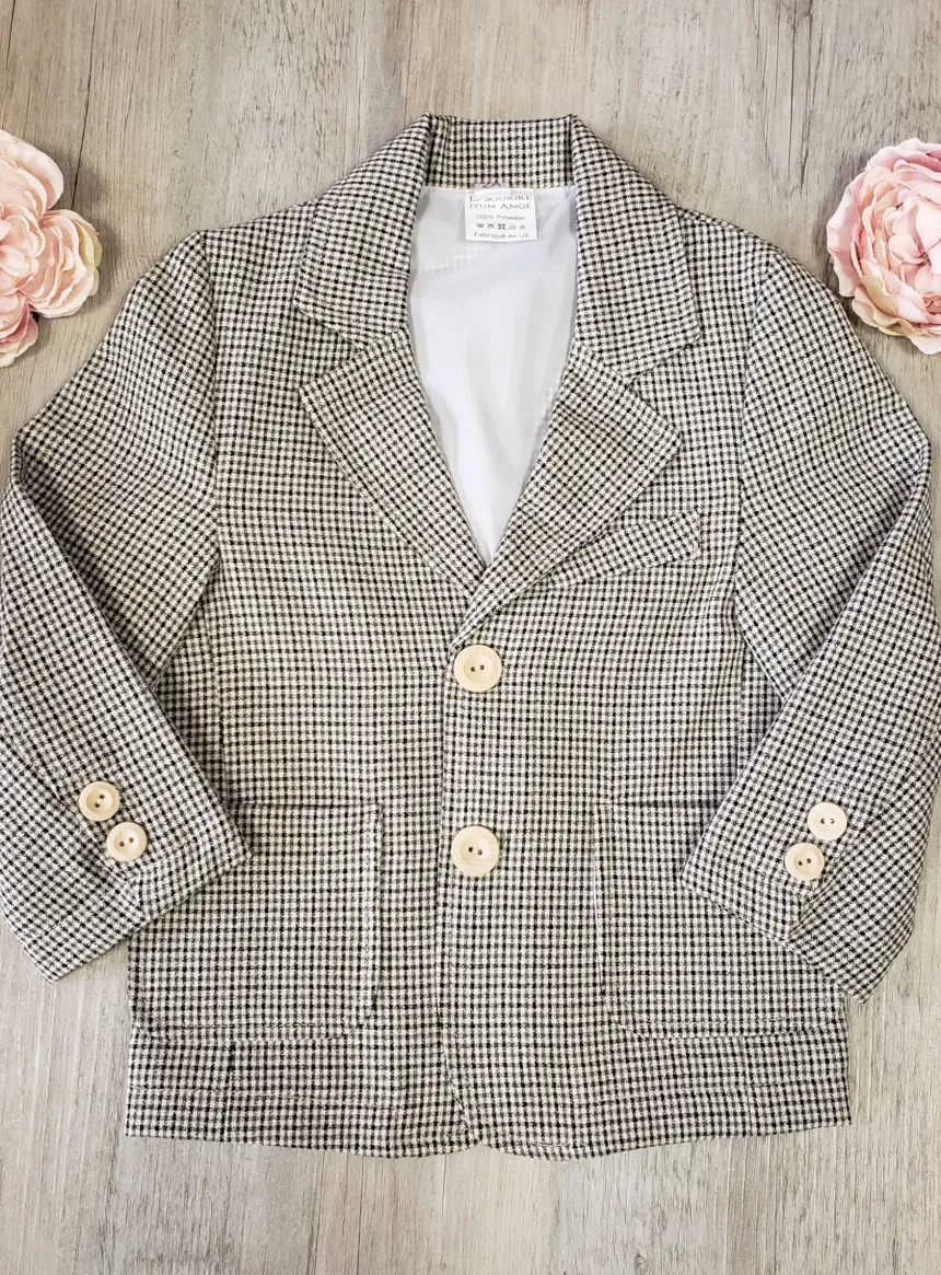 Veste cérémonie vintage bébé petit garçon Rafael II