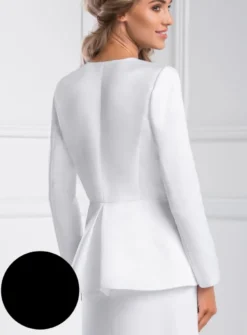 Veste de cérémonie pour femme en satin, manches longues
