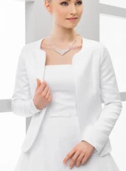 Veste de mariée satin manches longues