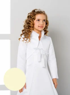Veste enfant satin et fausse fourrure
