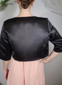 Veste femme satin manches 3/4