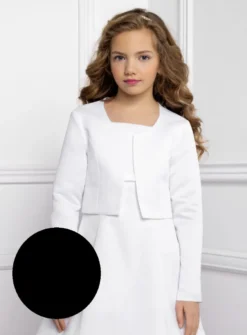 Veste fille en satin manches longues