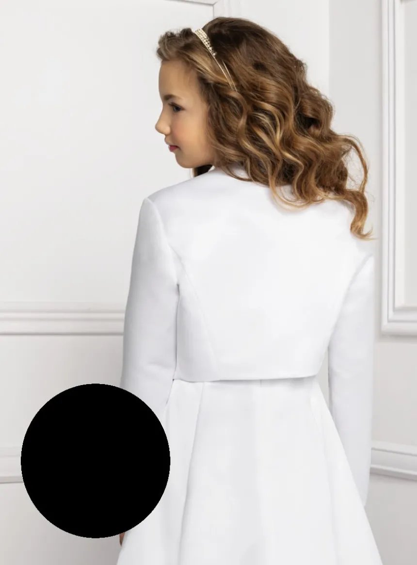 Veste fille en satin manches longues