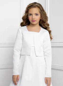 Veste fille en satin manches longues