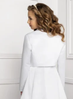 Veste fille en satin manches longues