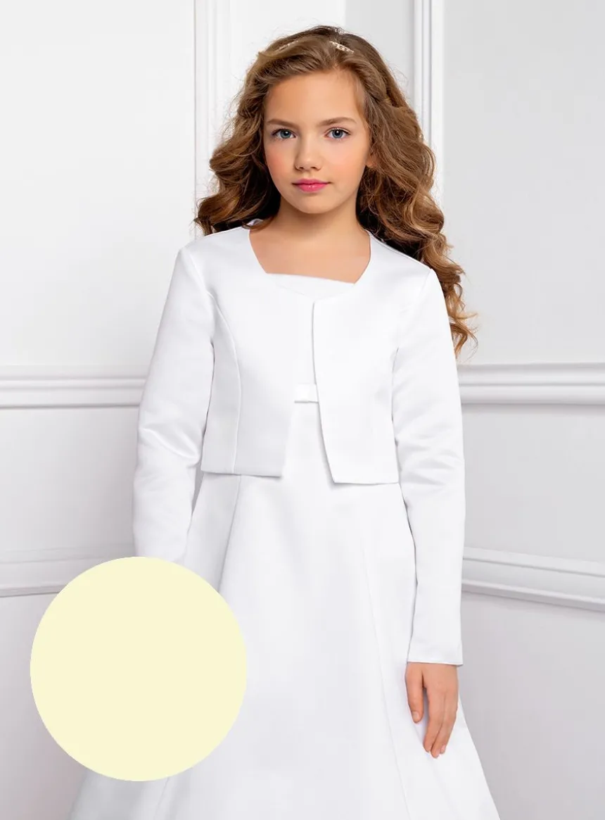 Veste fille en satin manches longues