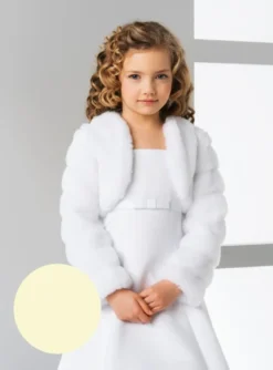 Veste fourrure enfant côtelée