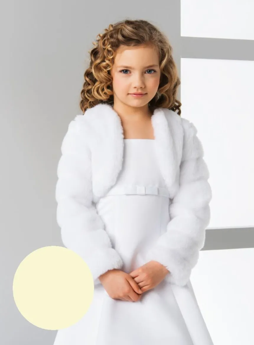 Veste fourrure enfant côtelée
