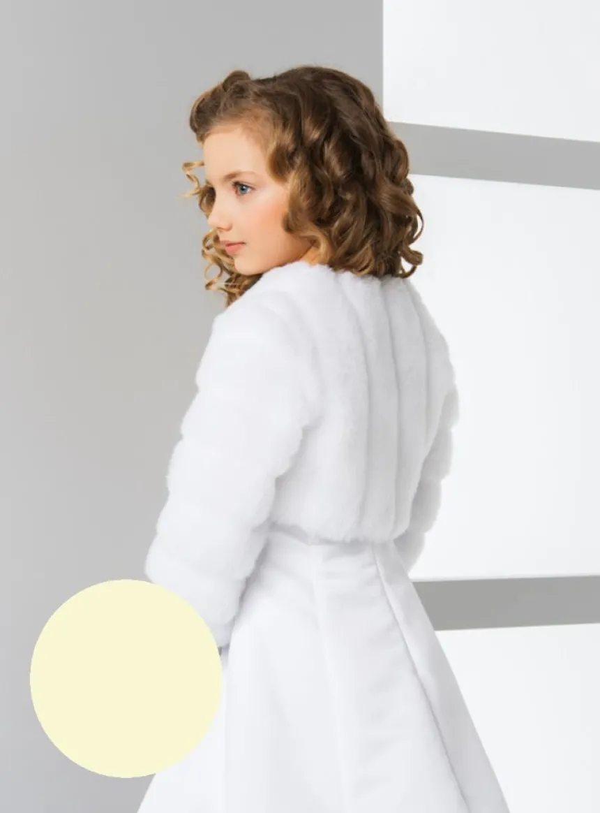 Veste fourrure enfant côtelée