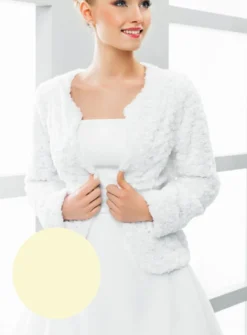 Veste mariage fourrure torsadée