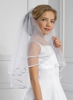 Voile de communion contour satin