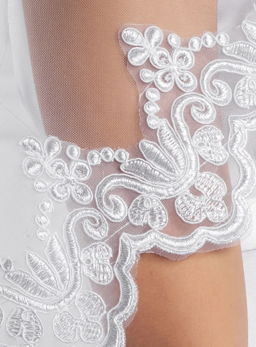 Voile de communion dentelle large