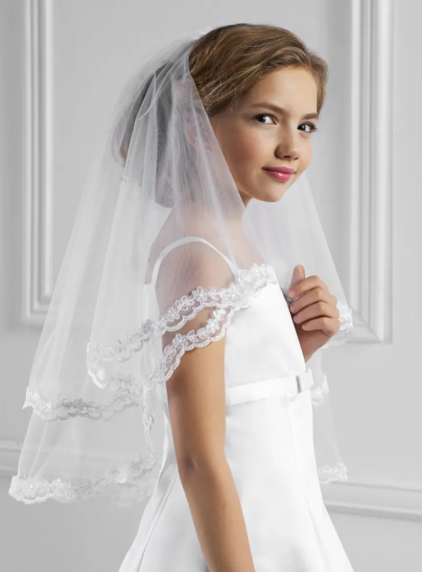 Voile de communion fine dentelle