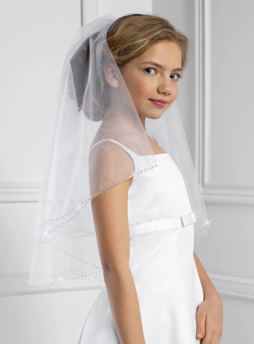 Voile de communion perles