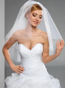 Voile de mariée avec perles nacrées