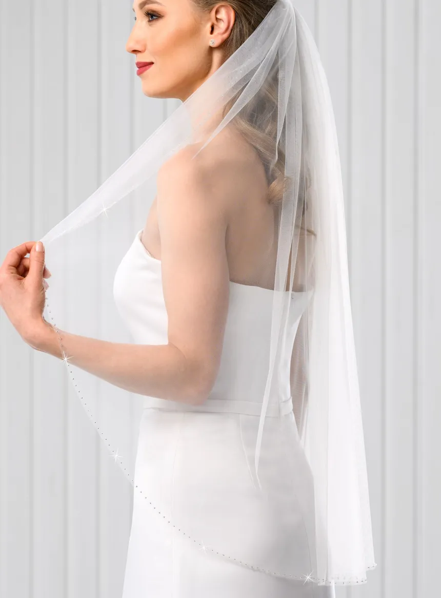 Voile de mariée avec strass
