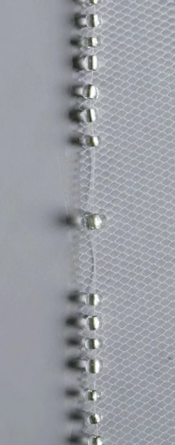 Voile de mariée bord perles discontinu