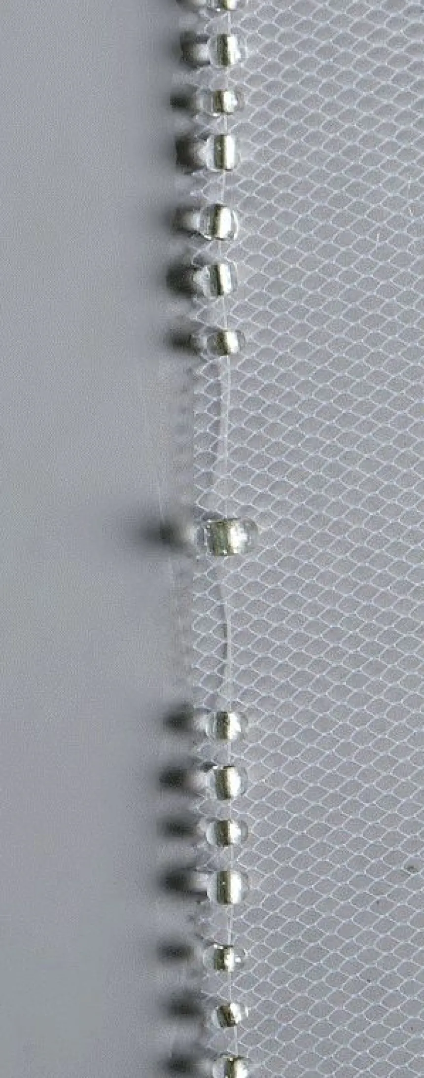 Voile de mariée bord perles discontinu
