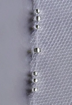 Voile de mariée bord perles espacées