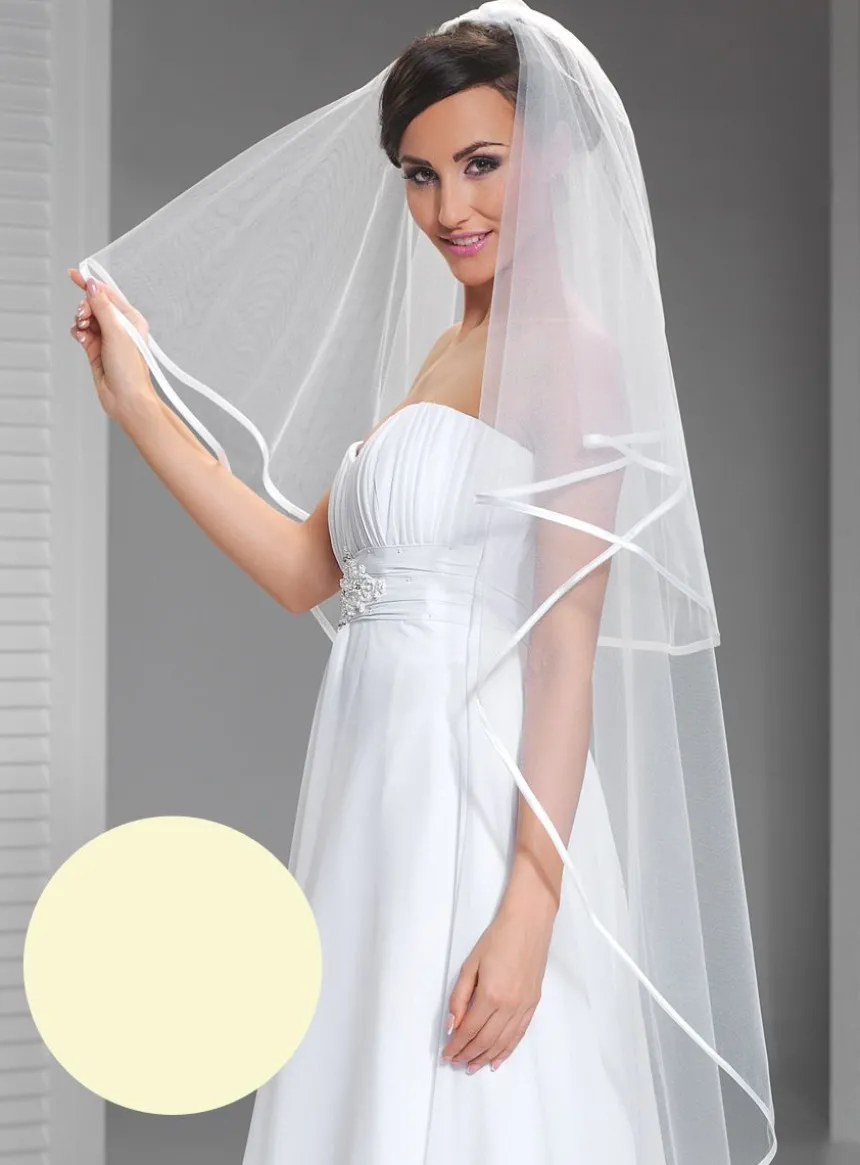 Voile de mariée bord satin