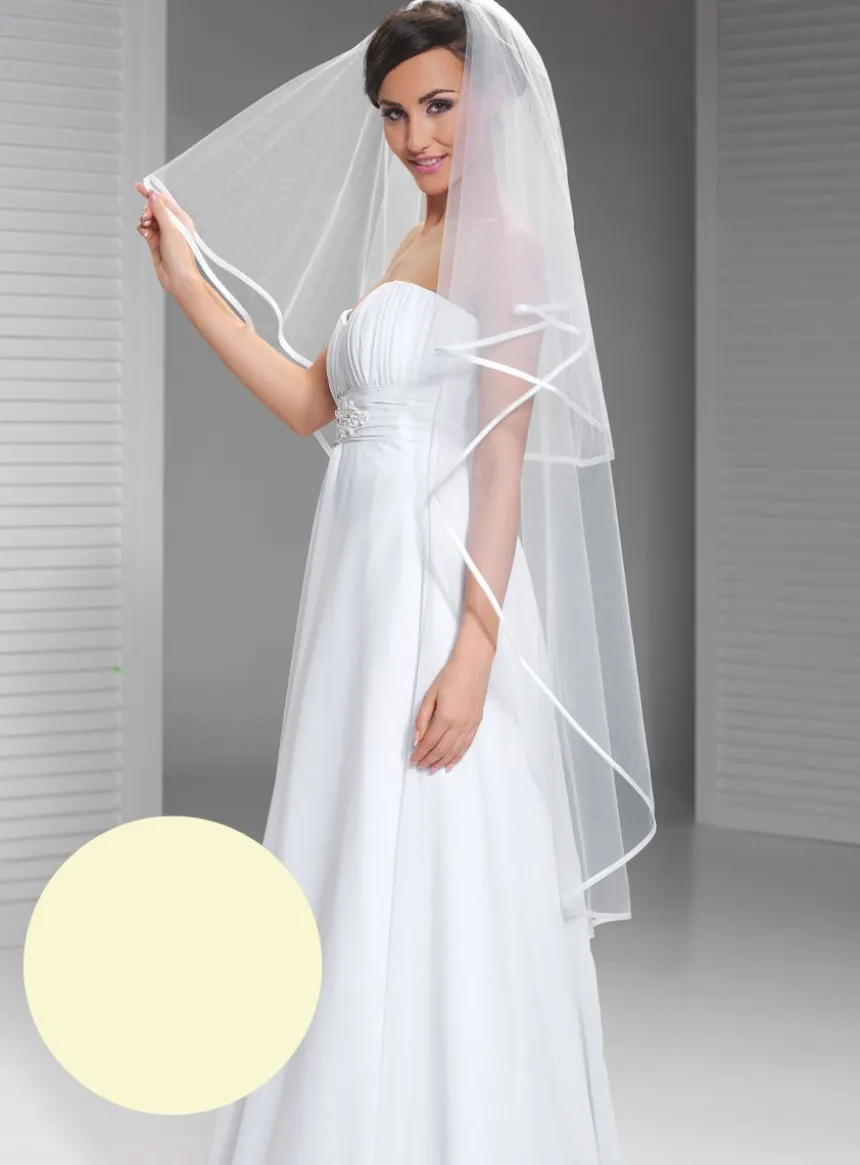 Voile de mariée bord satin