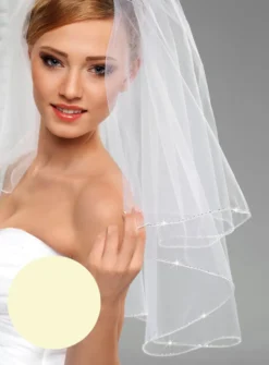 Voile de mariée couture couture et perles cousues