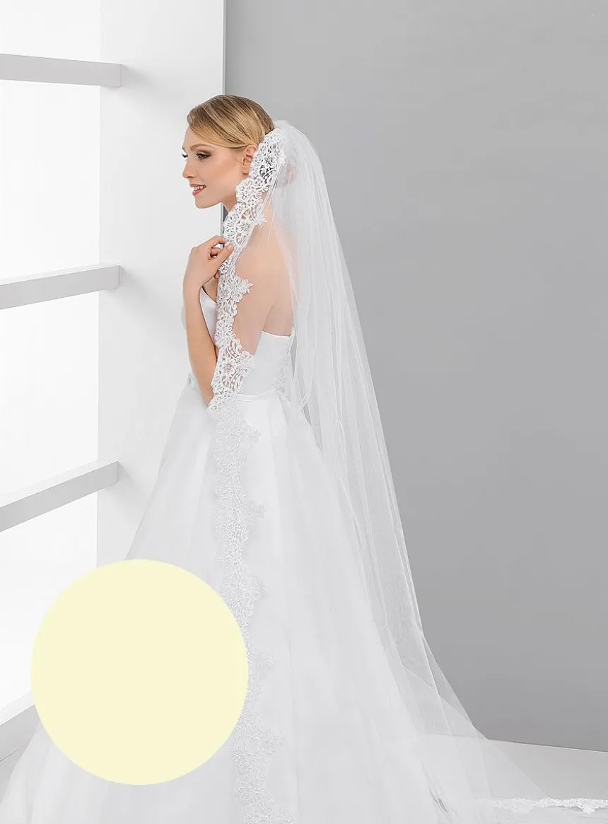Voile de mariée dentelle large