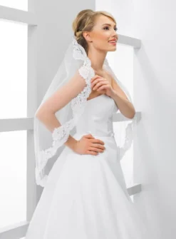 Voile de mariée dentelle vintage