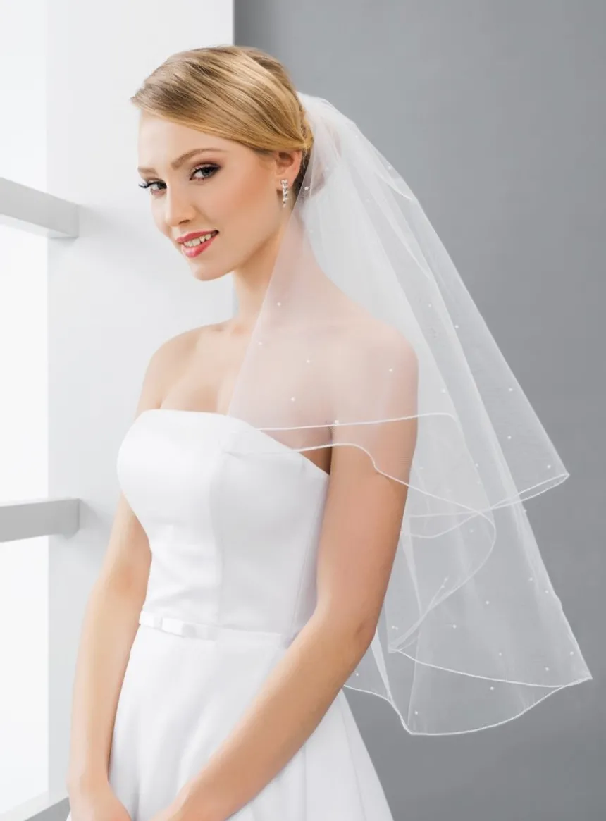 Voile de mariée perles et couture