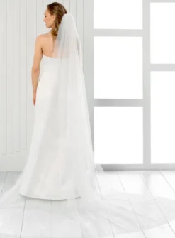 Voile de mariée simple avec strass