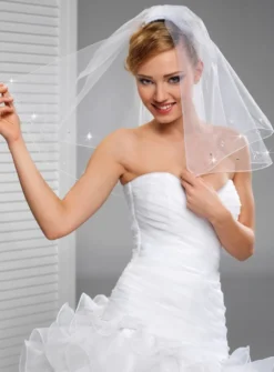 Voile de mariée strass losange